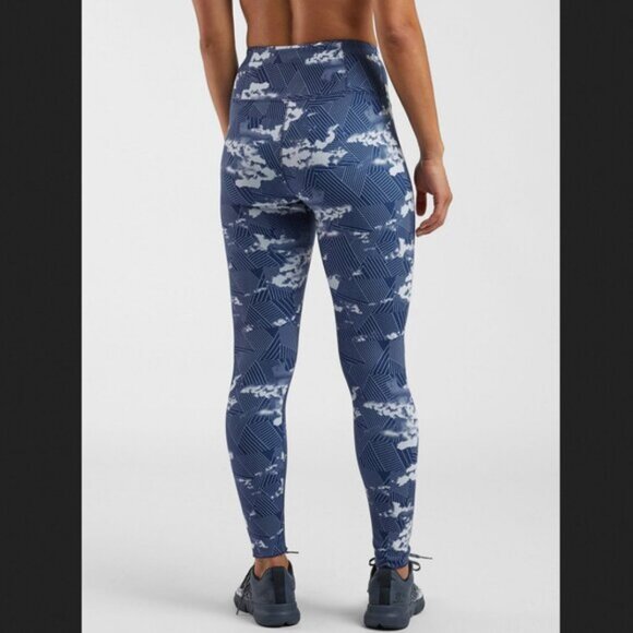 oiselle Roll With It Bird Hug Tights 6 Cirrus Print / Grounded - Picture 3 of 11